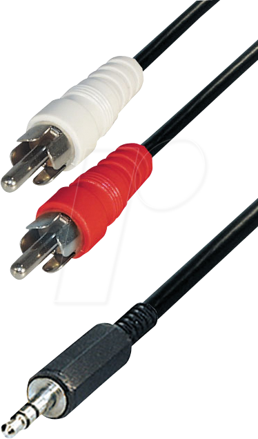 MATR A49-5 - Adapterkabel, 3,5 mm Klinke auf 2x Cinch, 5,0 m