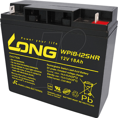 WP 18-12 - Blei-Vlies-Akku, 12 V, 18 Ah