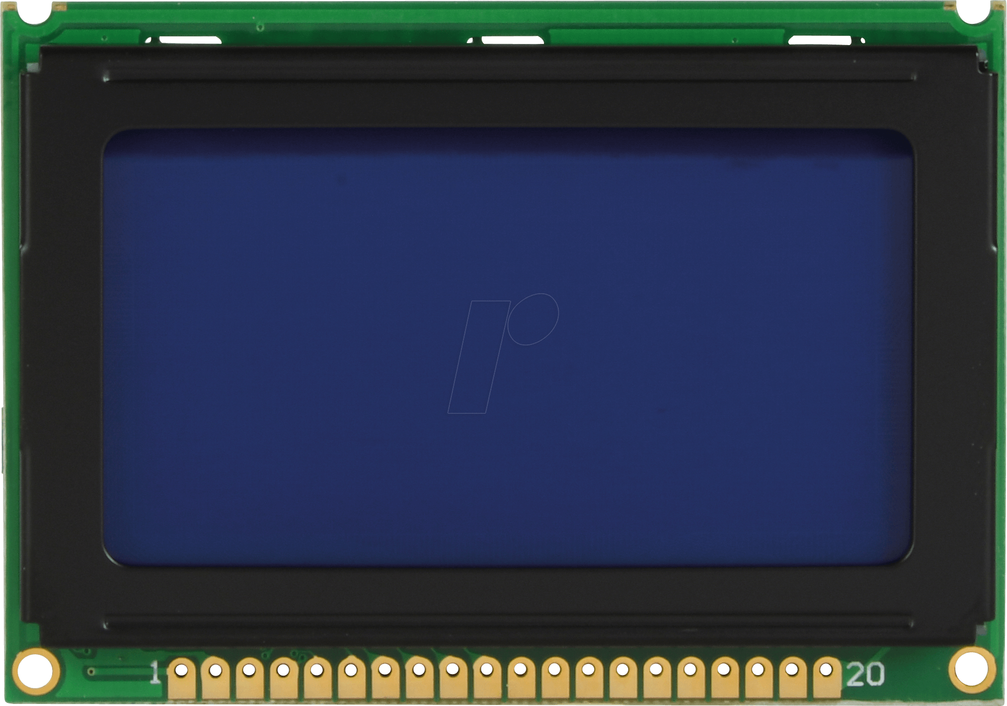 LCD-128X64BL AB - LCD-Grafikdisplay, 128x64 Pixel, bl/ws, m.Bel.