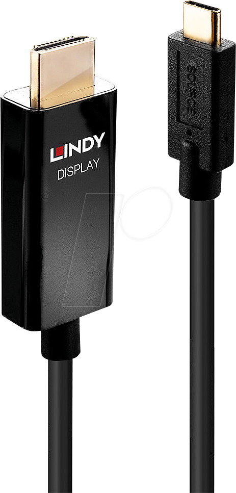Thumbnail - LINDY 43292 - Adapterkabel, USB-C > HDMI, 4K 60Hz, HDR, 2,0 m