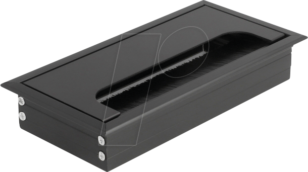 DELOCK 66856 - Kabeldurchführung für Tischeinbau, Bürste, 160 x 80 x 28 mm, sch