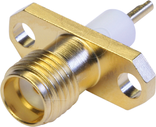TG 100024678 - SMA-Einbaubuchse mit Flansch vergoldet