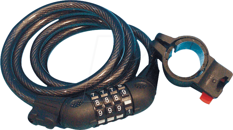 BIKE 43007 - Fahrrad Spiralkabel-Zahlenschloss