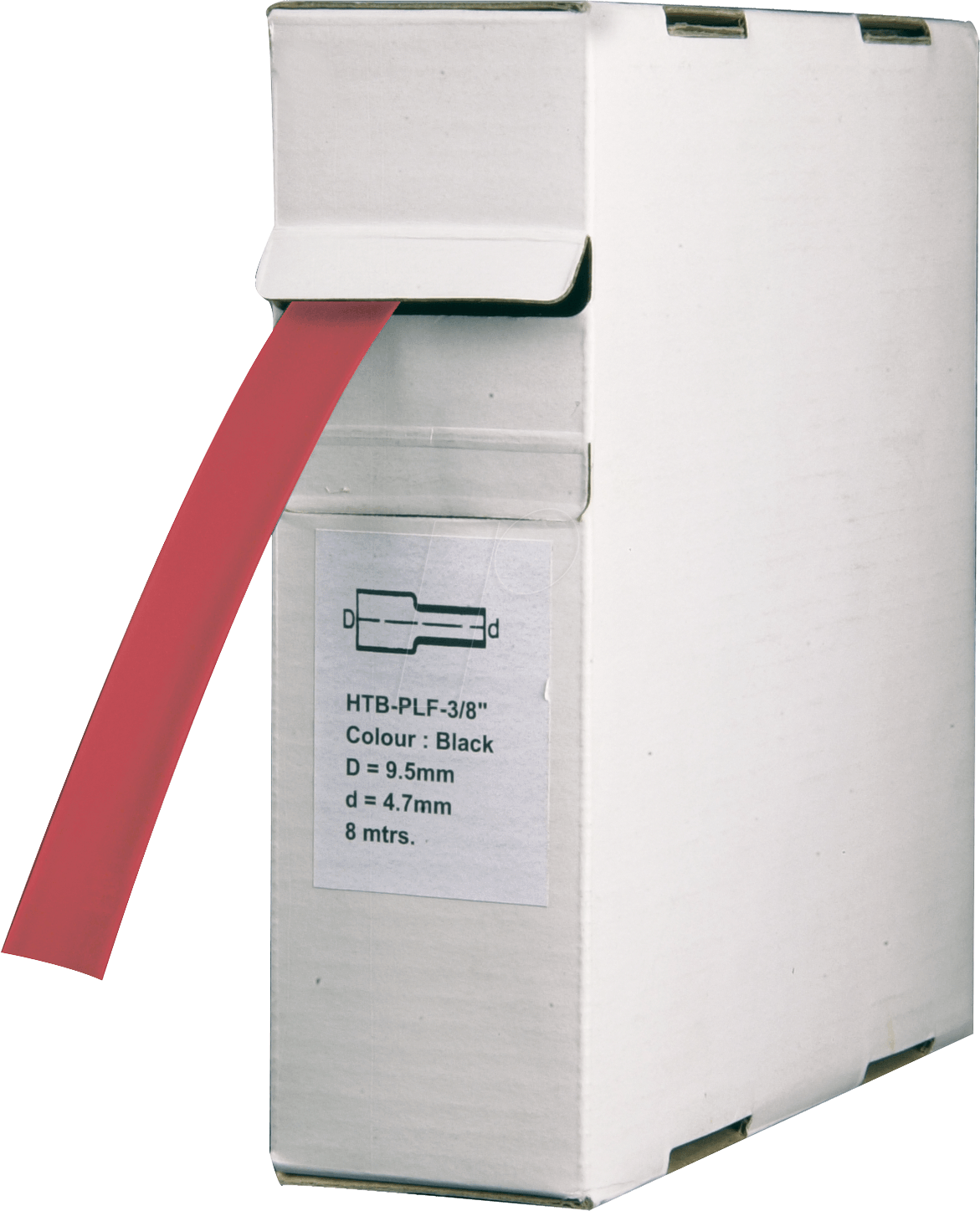 SDB 12,7 RT - Schrumpfschlauch-Box, 8m, rot, Ø12,7mm