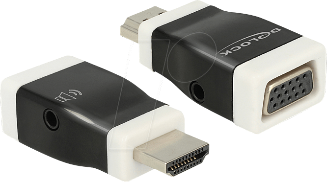 DELOCK 65586 - HDMI Adapter, HDMI-A Stecker auf VGA Buchse