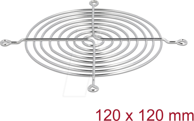DELOCK 67308 - Lüftergitter, 120 x 120 mm, silber