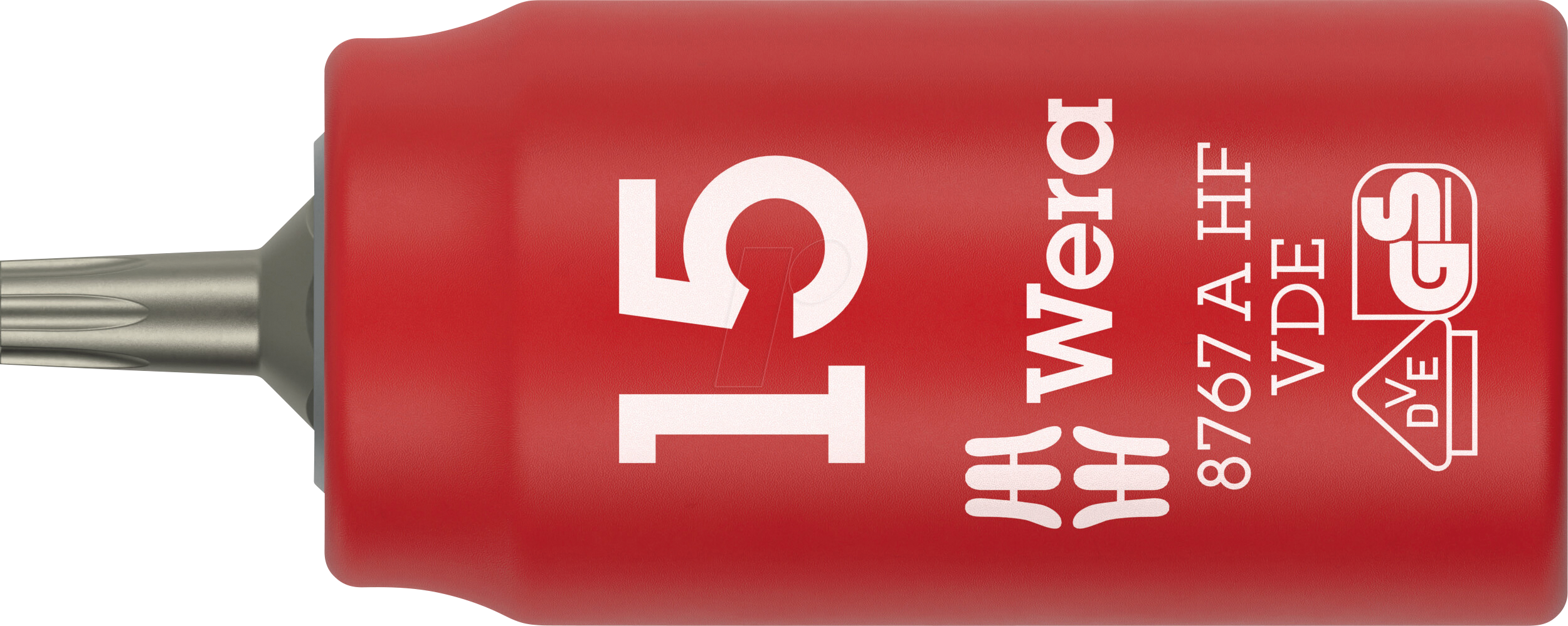 WERA 05005921001 - VDE Zyklop Bitnuss, 1/4''-Antrieb, Haltefunktion TX 15x36.0