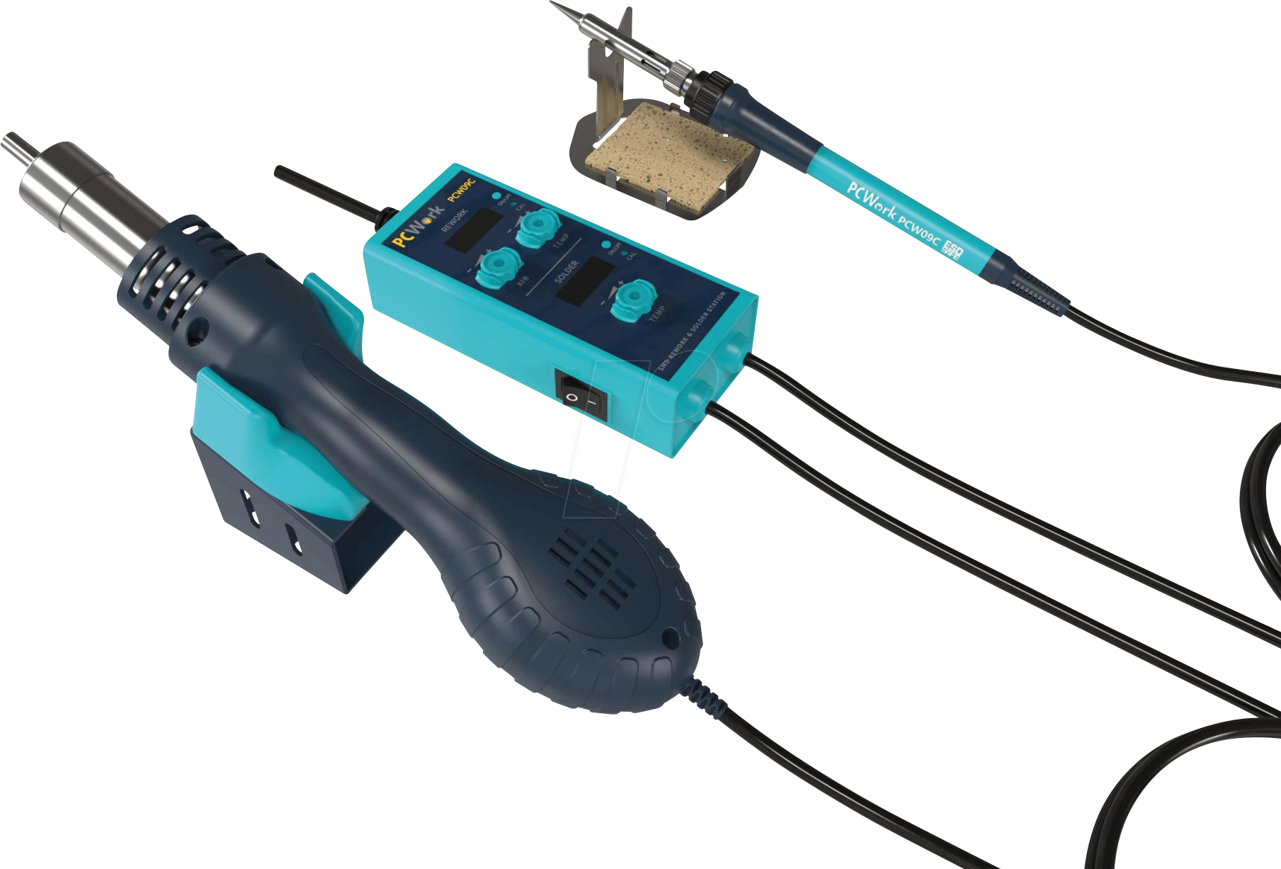 PCW 09C - Lötstation, Heißluftstation, 2-Kanal, 560 W