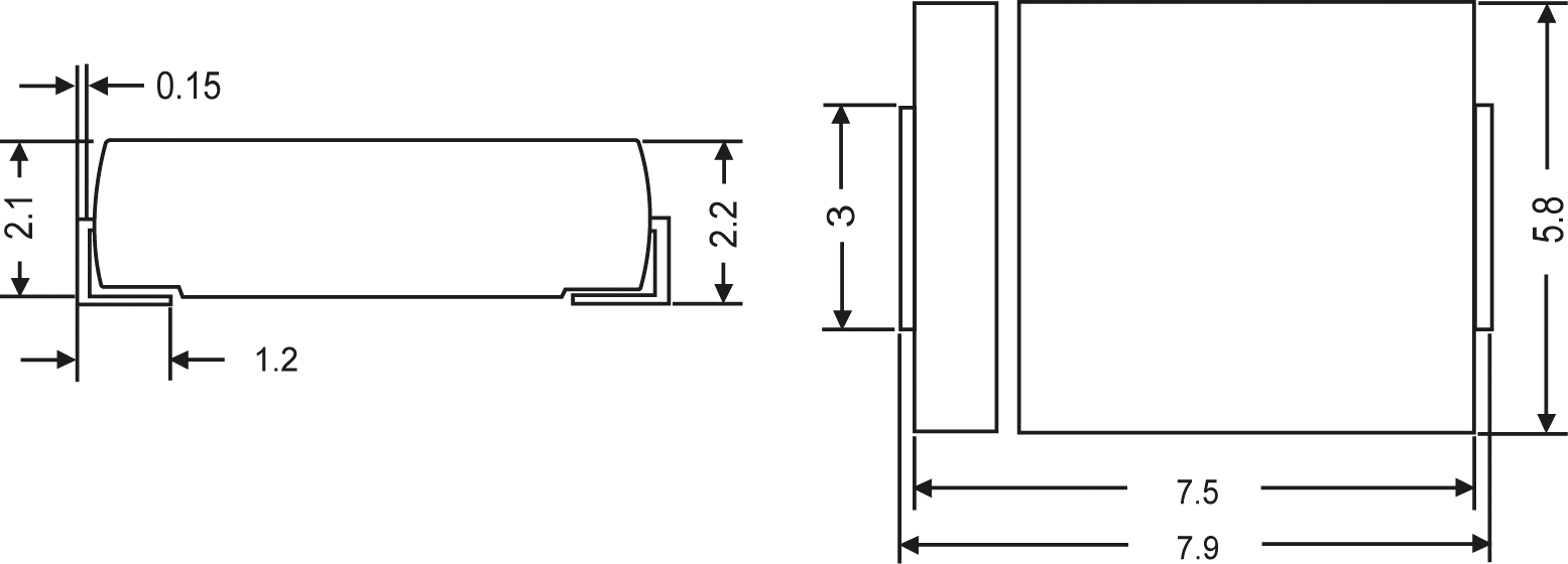 S 4D SMD - Gleichrichterdiode, 200 V, 4 A, DO-214AB/SMC