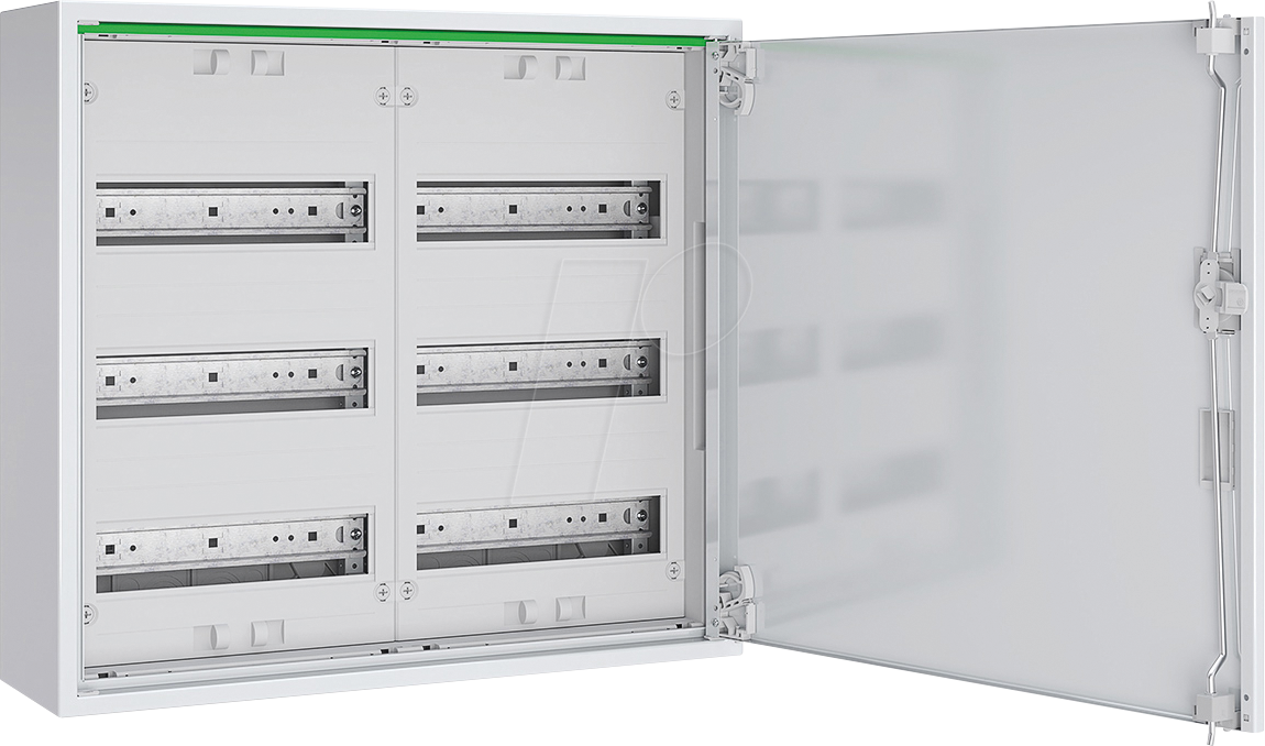 ABNRM203R01 - Feldverteiler AP, T: 160 mm, Volltür, 2 x 3-reihig, 72 TE, PE/N