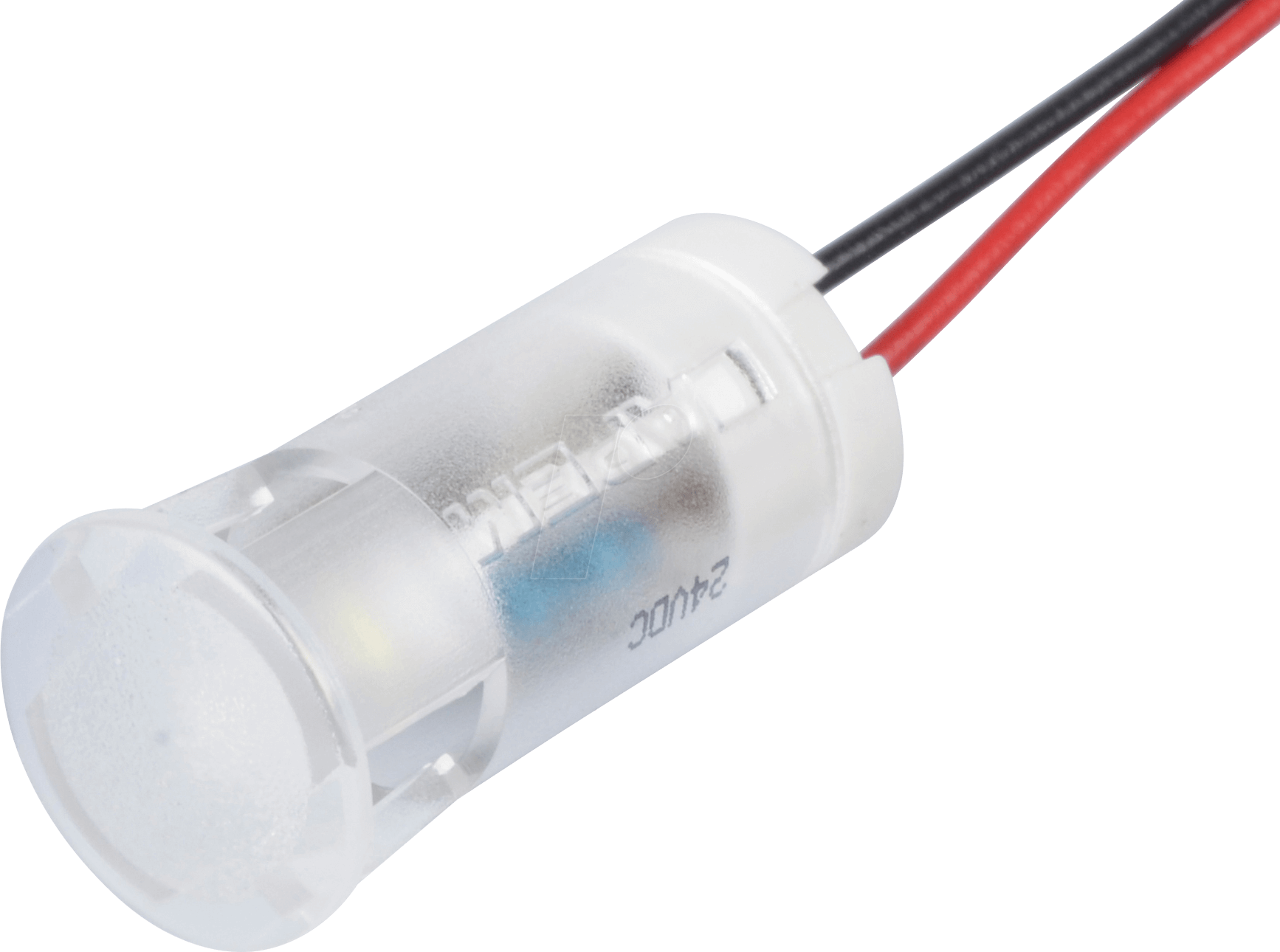 APM QS123 W24 - LED-Signalleuchte, weiß, 24 V, Ø 12 mm, rund, bedrahtet