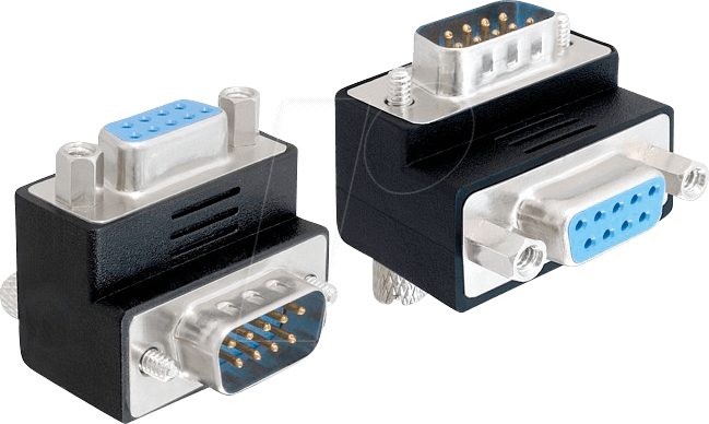 DELOCK 65265 - Adapter Sub-D 9Pin Stecker/Buchse 270° gewinkelt