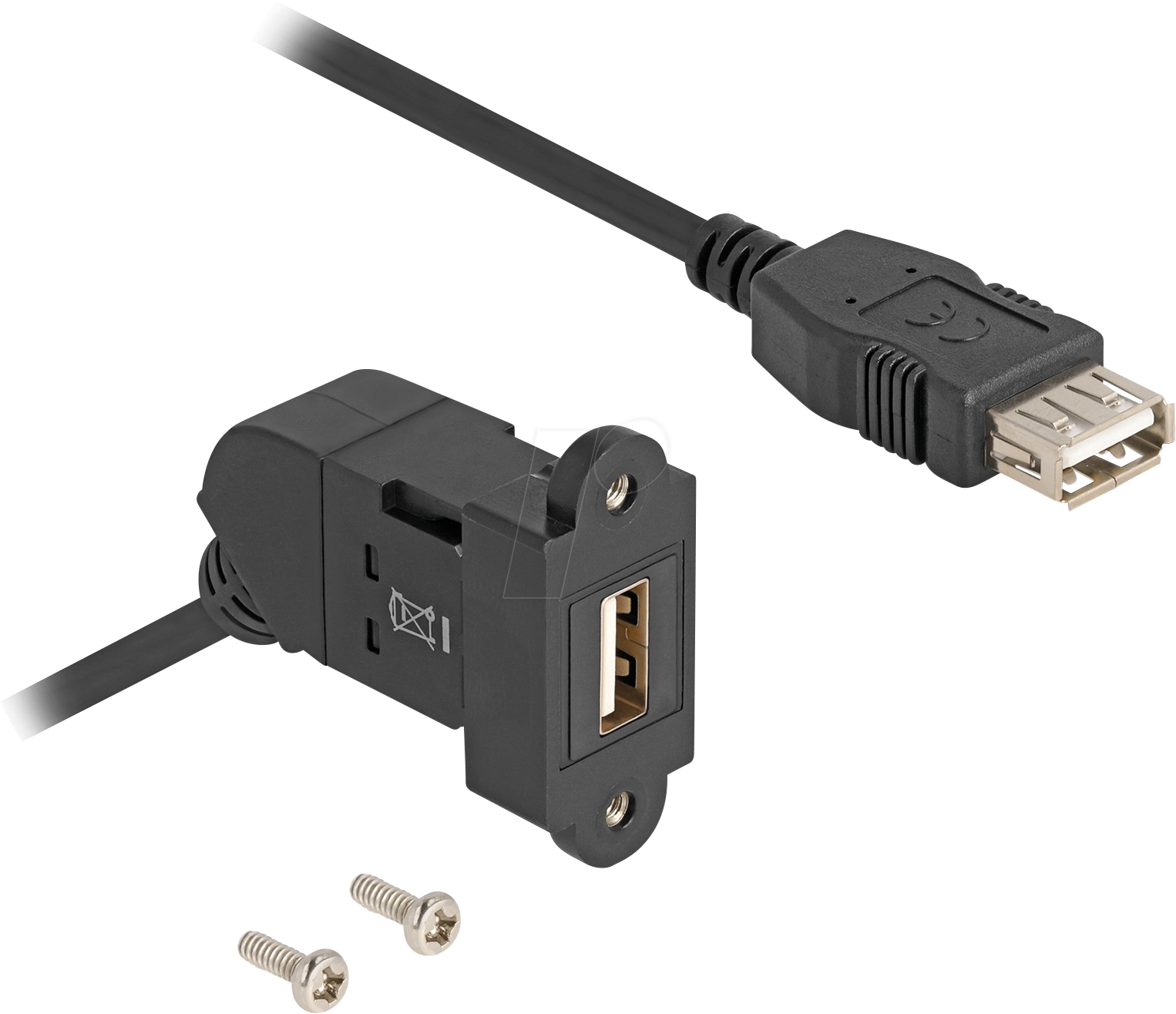 DELOCK 67152 - USB 2.0 Kabel, A Einbaubuchse zu A Buchse, 0,3 m