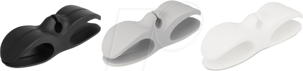 DELOCK 18443 - Kabelhalter mit 3 Durchführungen selbstklebend Set 3 Stück