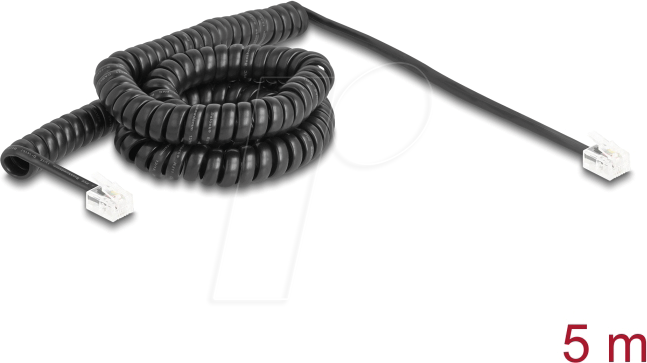 Thumbnail - DELOCK 90226 - Telefonkabel / Spiralkabel, RJ11 Stecker / Stecker, 5 m