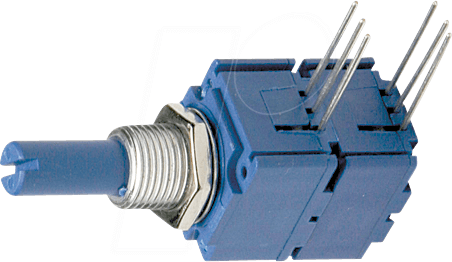 BOU 91A2AD15D15L - Drehpotentiometer, 10 kOhm, logarithmisch, 6,35 mm