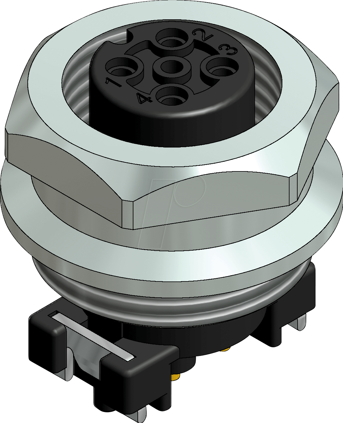 CONEC 43-01852 - SAL M 12, 4-pol, Buchse, gerade