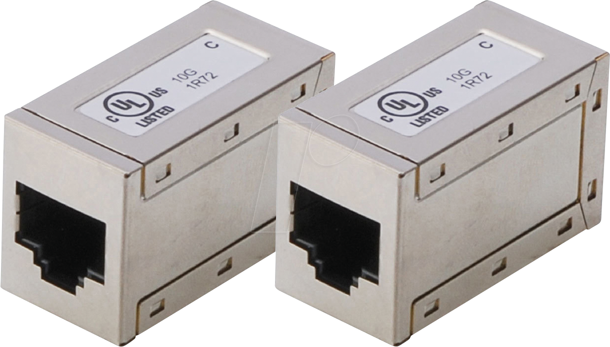 DIGI ATAG88C6S-2 - Cat.6 Modularkupplung, geschirmt, 2x RJ45, 2 Stück