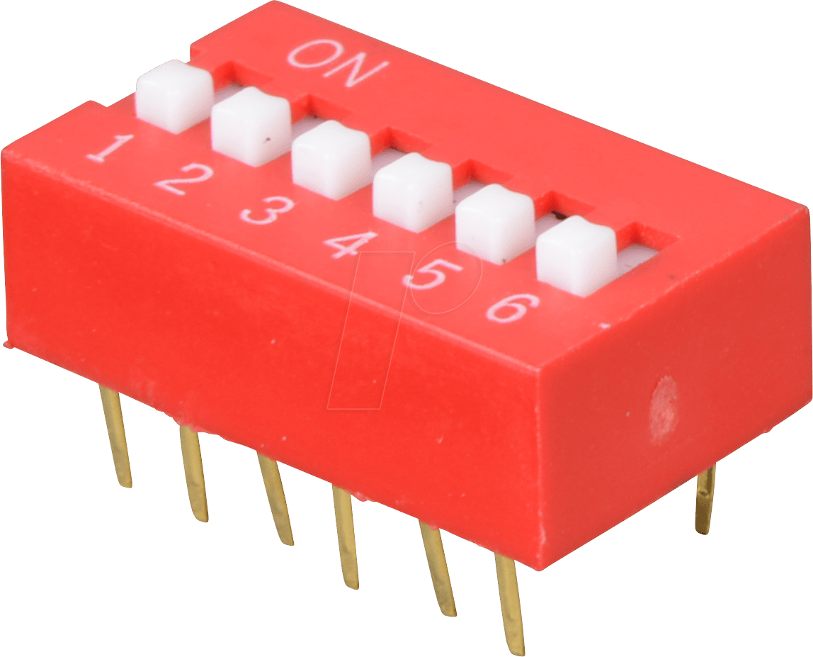 NT 06 - Dip-Schalter, liegend, 6-polig