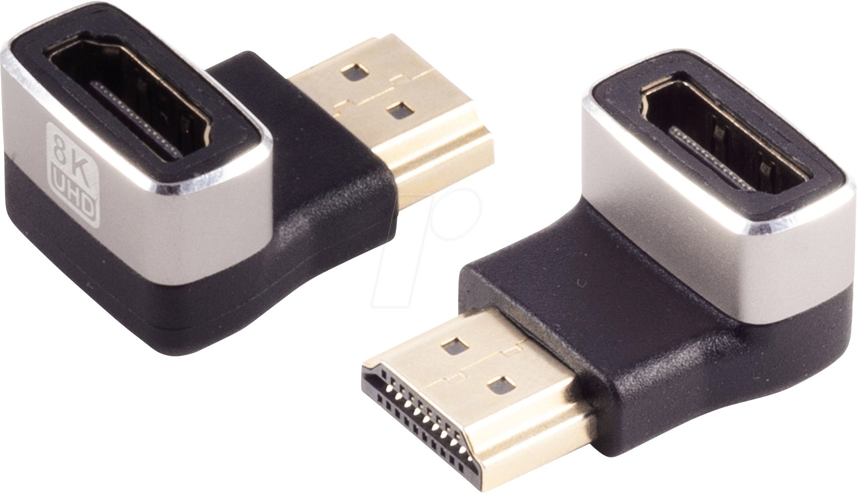 SHVP SP10-01050 - Adapter HDMI Stecker/Buchse, 8K 60 Hz, gewinkelt unten