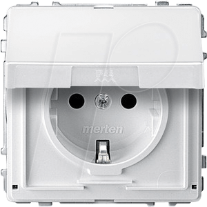 EL ME 23107219 - Aquadesign Steckdose, mit Klappdeckel, polarweiß