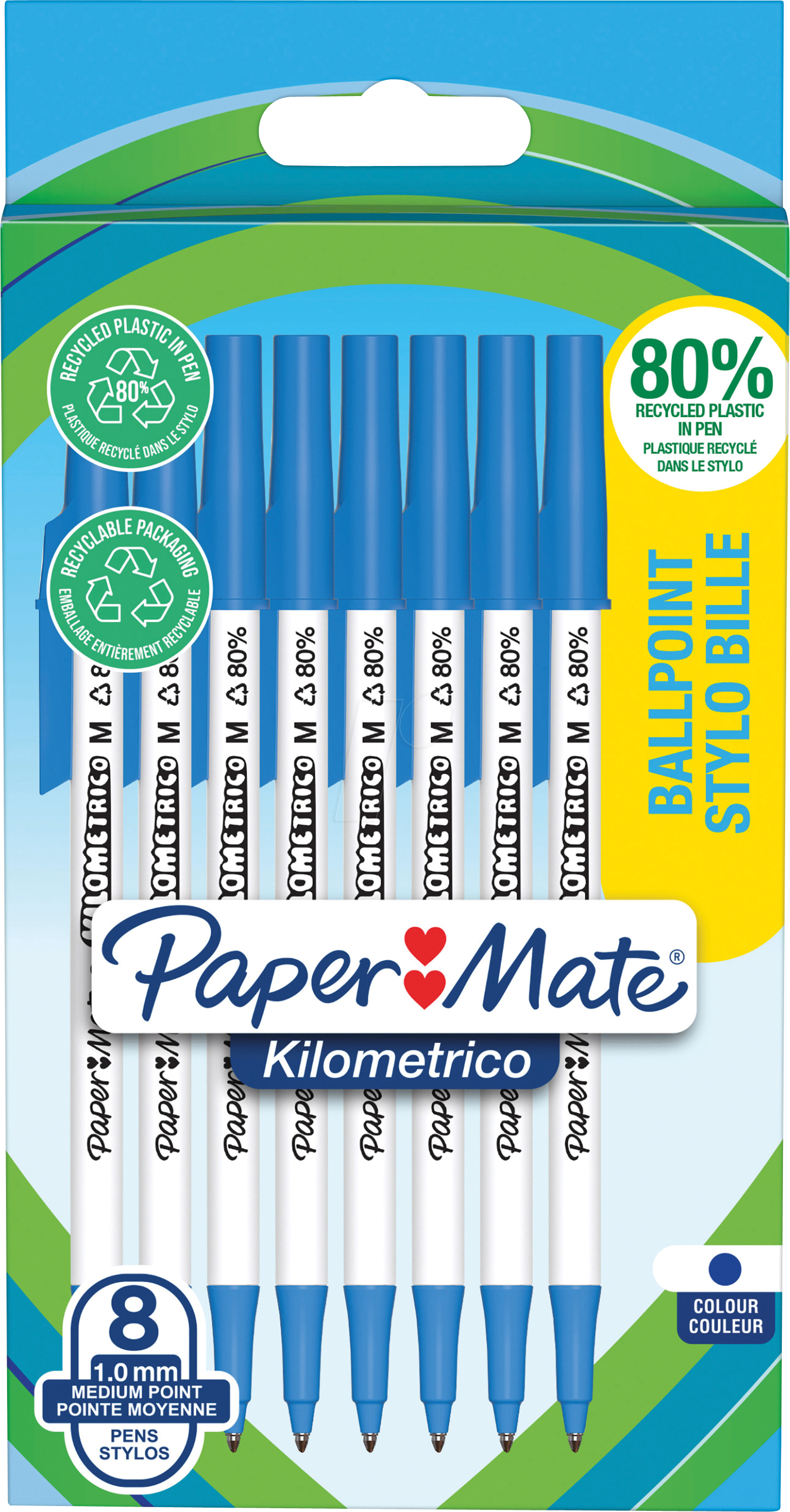 PPM 2187679 - Kugelschreiber, blau, M, Kilometrico, 8 Stück