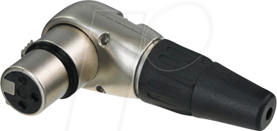 REAN RC3FR - XLR Kabelbuchse 3-polig gewinkelt, vernickeltes Gehäuse
