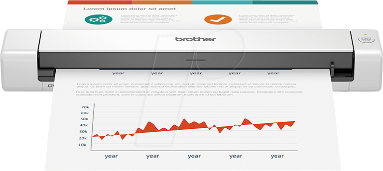 BRO DS-640 - Dokumentenscanner, A4, mobil, 15 S/min