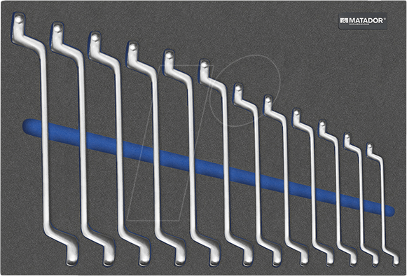 Thumbnail - MAT 8164 1200 - Ringschlüsselsatz, 12-teilig