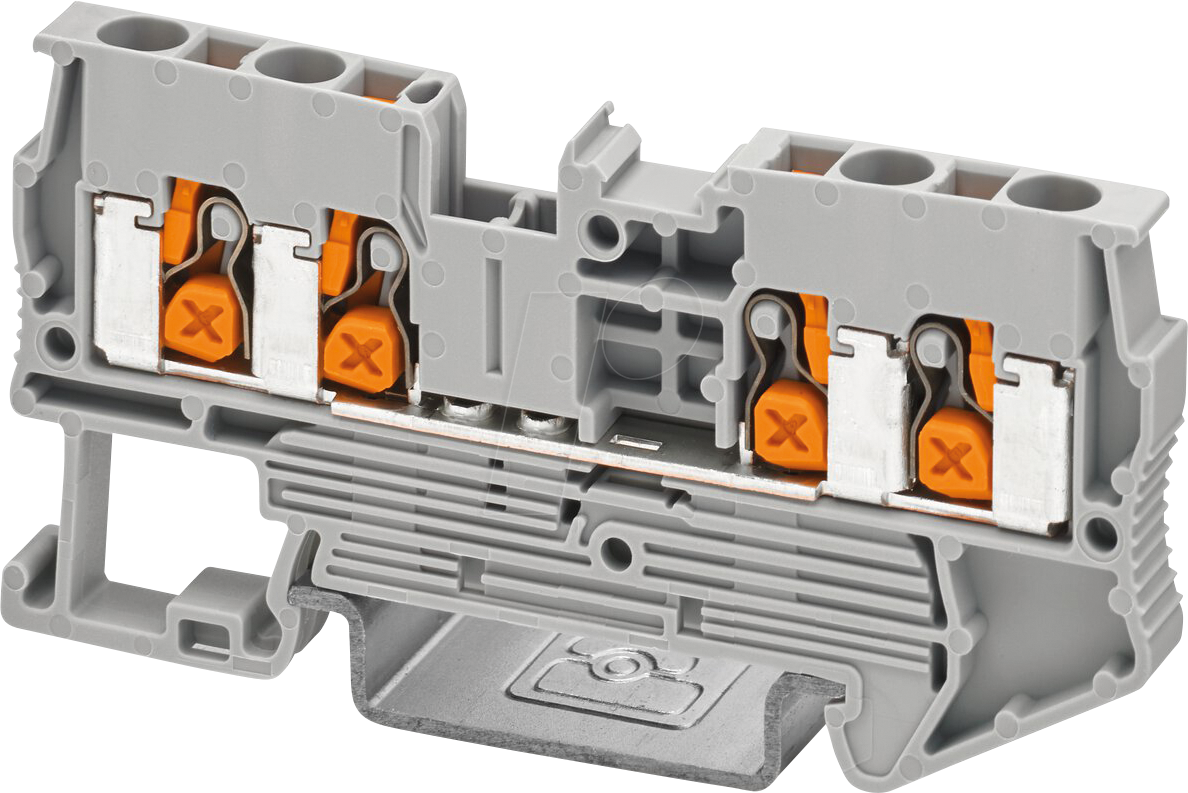 XT 2,5 QUAT - Durchgangsklemme, XT 2,5 QUATTRO - grau