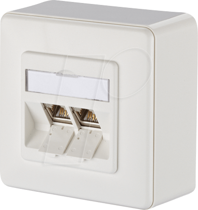 BTR 1309120002-E - E-DAT modul 2 Port AP Cat.6A reinweiß