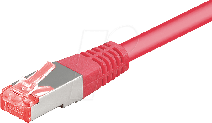 PATCH-C6 025MG - 0,25 m Cat.6 PiMF-Patchkabel, magenta / rosa