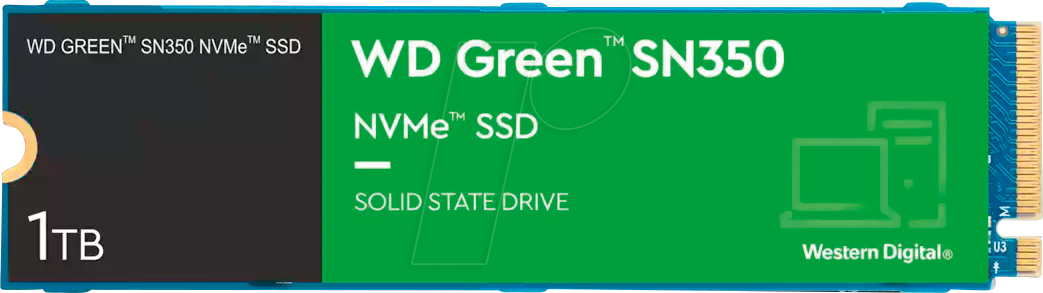 WDS100T3G0C - WD Green SN350 Desktop NVMe SSD 1TB, M.2