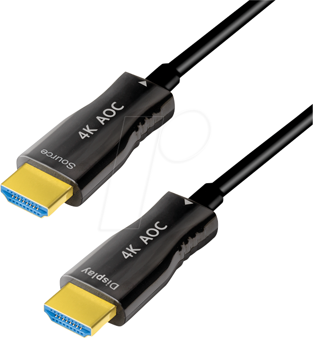 LOGILINK CHF0103 - HDMI-Kabel, A/M zu A/M, 4K/60 Hz, AOC, schwarz, 30 m