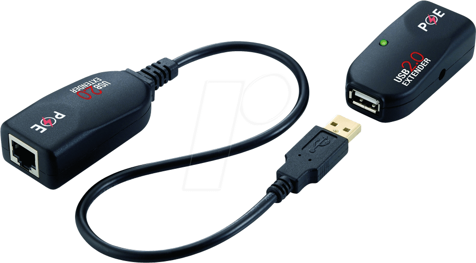 LOGILINK UA0207 - USB 2.0 Kabel, A Stecker auf A Buchse, CAT5/6, bis 50 m
