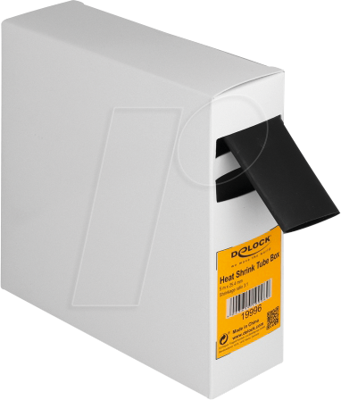 DELOCK 19996 - Schrumpfschlauch Box, mit Innenkleber, 5 m x 25,4 mm schwarz