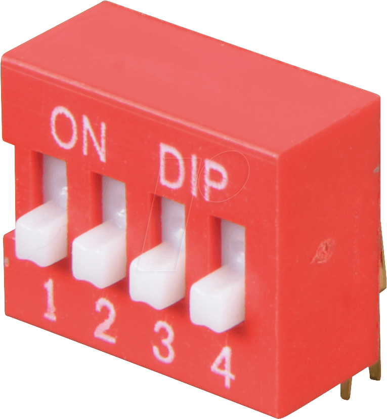 NT 04-90 - Dip-Schalter, gewinkelt, 4-polig