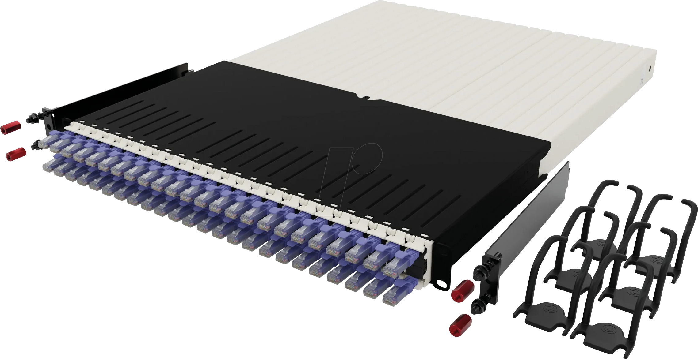 PB PONE30UTPVI - Kabelmanagementsystem, 24-Port, Cat.6a UTP, 1,8 m, violett