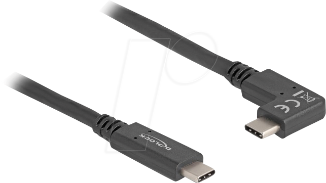 DELOCK 80037 - USB 10 Gb/s Kabel, C Stecker, gewinkelt links/rechts, 4K 60 Hz,
