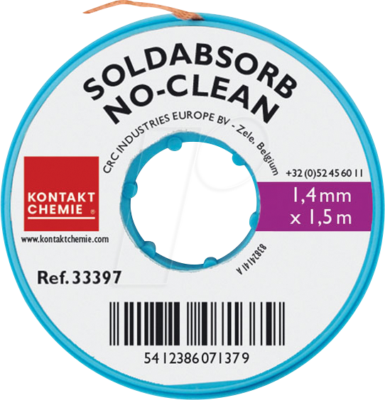 KONTAKT 33397-AA - Entlötlitze, Kupfer, 1,5 m x 1,4 mm