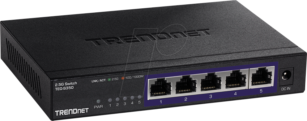 Thumbnail - TRN TEG-S350 - Switch, 5-Port, 2,5 Gigabit Ethernet