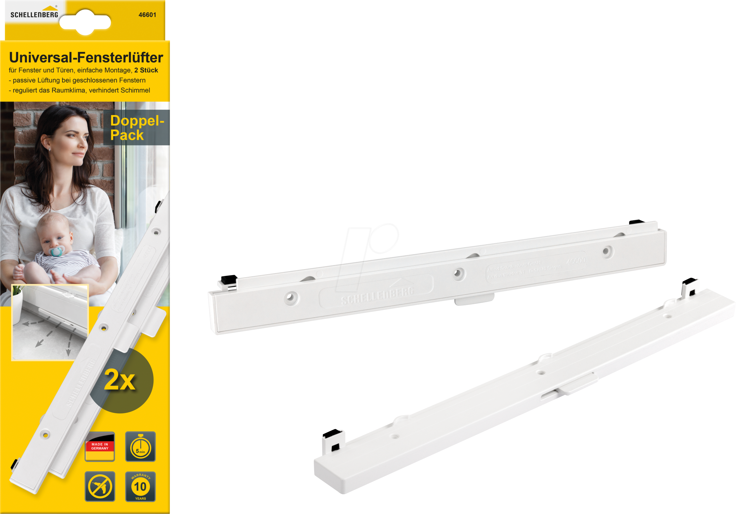 AS 46601 - Universal-Fensterlüfter, weiß, 2er-Pack