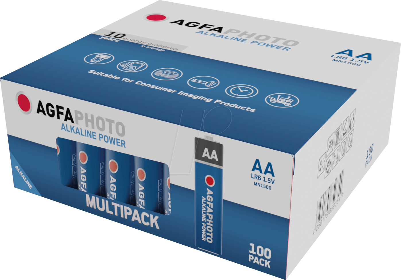 AGFA ALK AA100 - Power, Alkaline Batterie, AA (Mignon), 100er-Pack