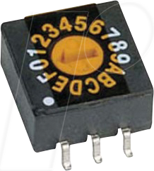 ECE ERD116CSZ - Drehcodierschalter, 16-pol hexad. kompl.