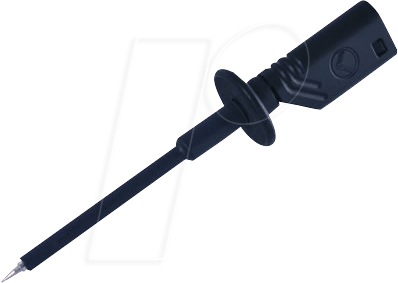 PRUEF 1600 AU SW - Prüfspitze, 2 mm, 1000V-CAT III, schwarz, gesichert