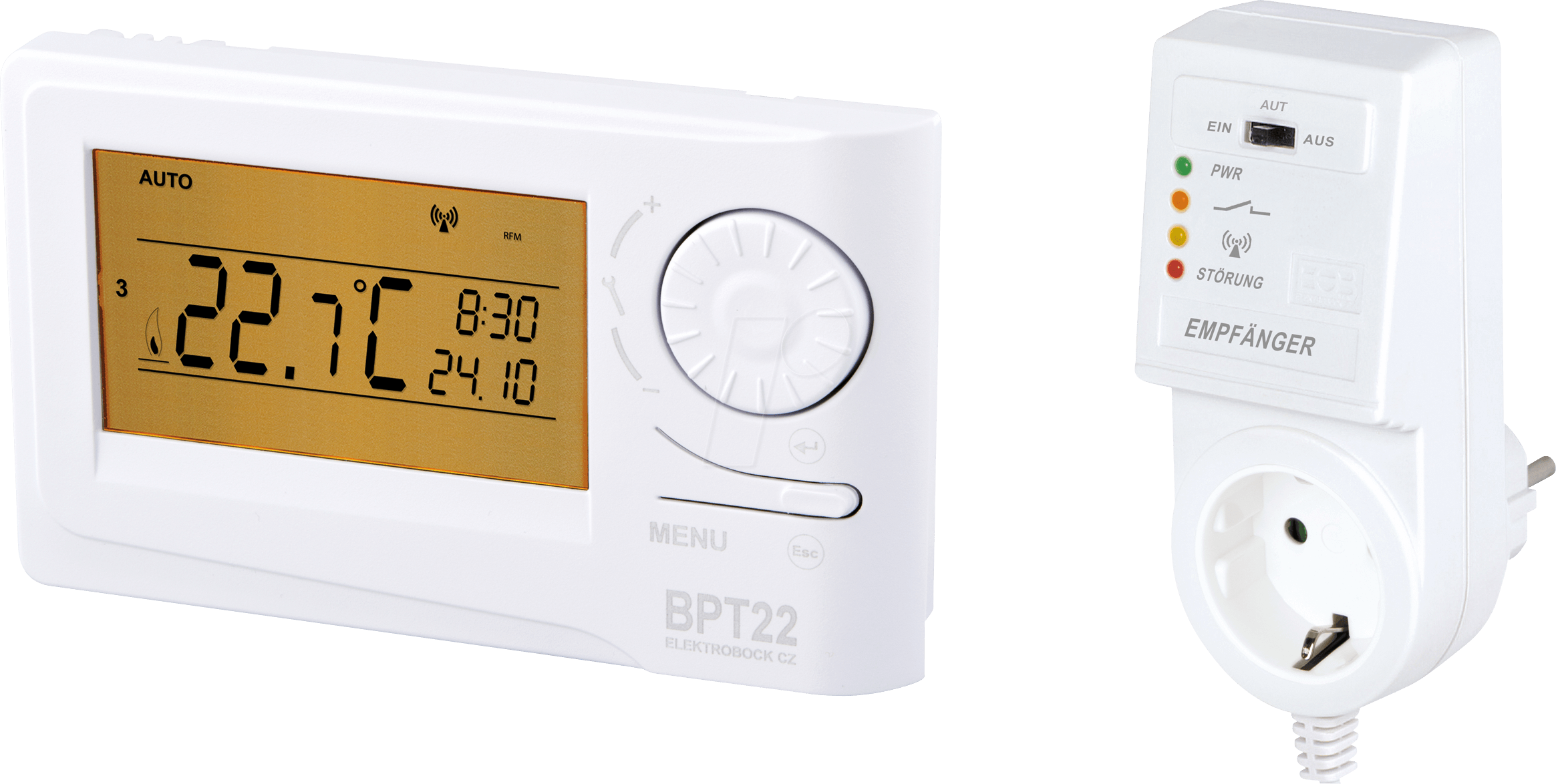 EB BPT22 - Raumthermostat, 35 m Reichweite, Funk