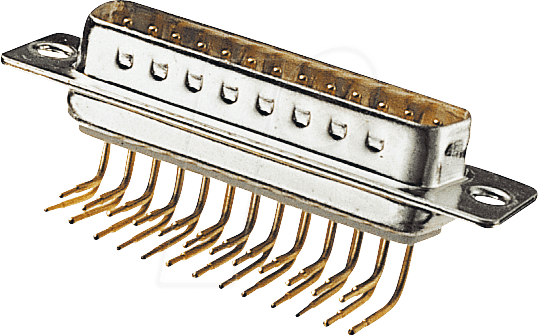 D-SUB ST 25GW - D-SUB-Stecker, 25-polig, gewinkelt, RM 9,4