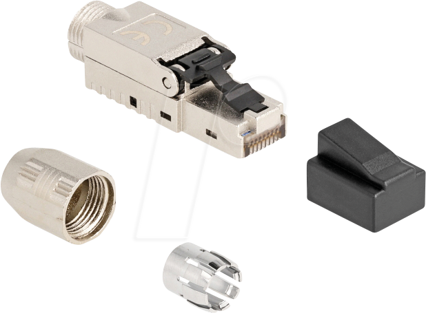 DELOCK 87988 - RJ45 Stecker, Cat.6a, feldkonfektionierbar, Kabelverschraubung