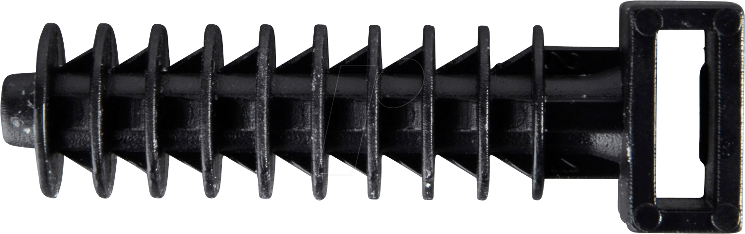 KAB-DUEBEL H - Montagedübel für 9 mm Kabelbinder, schwarz, 100er-Pack