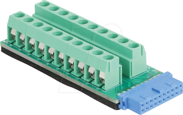 DELOCK 67191 - USB Pfostenbuchse zu Terminalblock Adapter 20 Pin